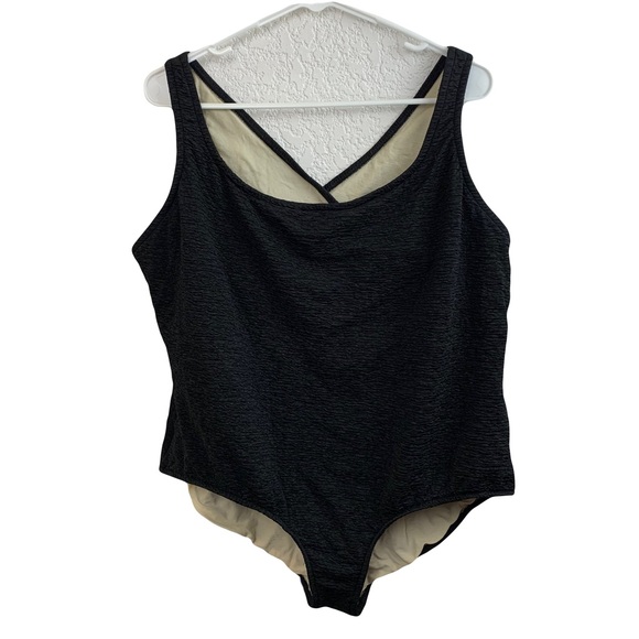 Swim Womens Black One Piece Ruched Swimsuit Size 26w Poshmark